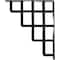 Ekena Millwork Diane Wrought Iron Bracket, (Triple center brace), Antiqued Silver 2"W x 12"D x 15"H BKTM02X12X15TDIASV - alternate 7